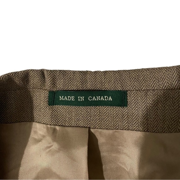 Ralph Lauren Canada Beige 3-Button Silk Wool Blend Suit Jacket Men’s Blazer 44L - Picture 11 of 14